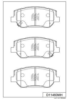 MK Kashiyama fékbetétkészlet, tárcsafék - D11460MH - TothCarparts