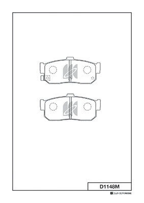 MK Kashiyama fékbetétkészlet, tárcsafék - D1148M - TothCarparts