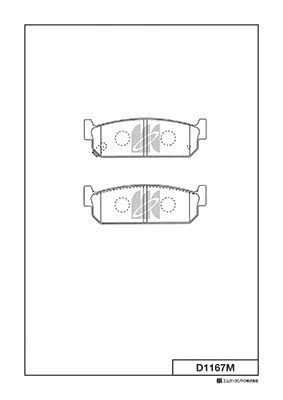 MK Kashiyama fékbetétkészlet, tárcsafék - D1167M - TothCarparts