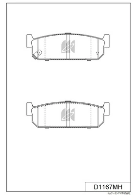 MK Kashiyama fékbetétkészlet, tárcsafék - D1167MH - TothCarparts