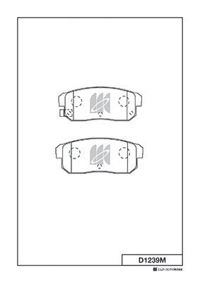 MK Kashiyama fékbetétkészlet, tárcsafék - D1239M - TothCarparts