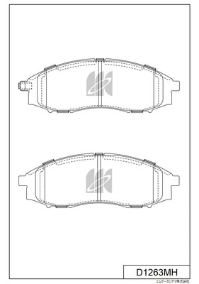 MK Kashiyama fékbetétkészlet, tárcsafék - D1263MH - TothCarparts