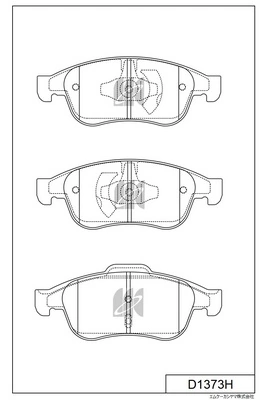 MK Kashiyama fékbetétkészlet, tárcsafék - D1373H - TothCarparts