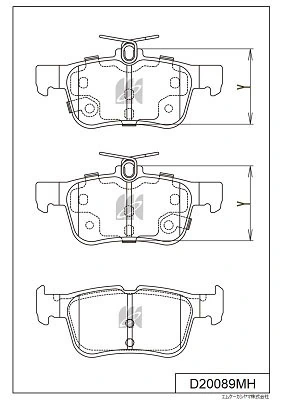 MK Kashiyama fékbetétkészlet, tárcsafék - D20089MH - TothCarparts
