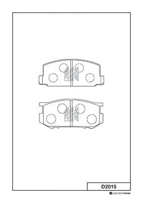 MK Kashiyama fékbetétkészlet, tárcsafék - D2015 - TothCarparts