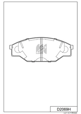 MK Kashiyama fékbetétkészlet, tárcsafék - D2069H - TothCarparts