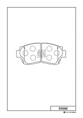 MK Kashiyama fékbetétkészlet, tárcsafék - D2088 - TothCarparts
