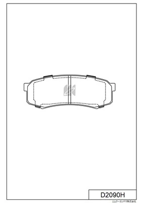 MK Kashiyama fékbetétkészlet, tárcsafék - D2090H - TothCarparts