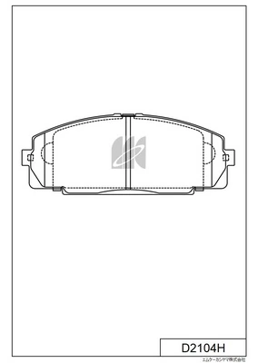 MK Kashiyama fékbetétkészlet, tárcsafék - D2104H - TothCarparts
