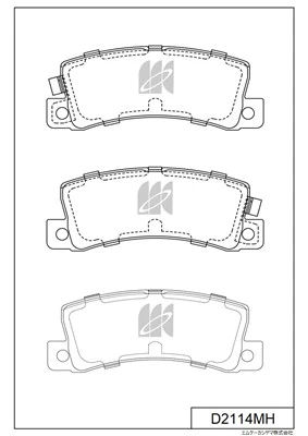 MK Kashiyama fékbetétkészlet, tárcsafék - D2114MH - TothCarparts