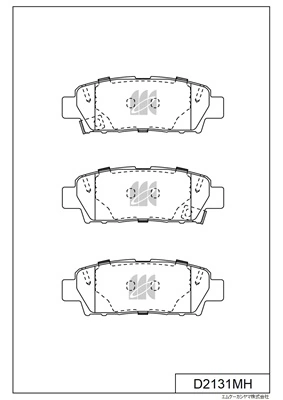 MK Kashiyama fékbetétkészlet, tárcsafék - D2131MH - TothCarparts