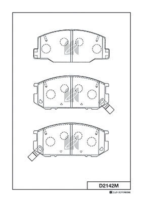 MK Kashiyama fékbetétkészlet, tárcsafék - D2142M - TothCarparts