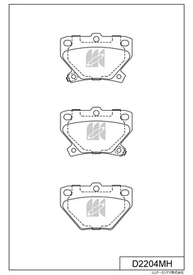 MK Kashiyama fékbetétkészlet, tárcsafék - D2204MH - TothCarparts