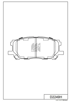 MK Kashiyama fékbetétkészlet, tárcsafék - D2249H - TothCarparts