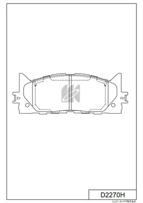MK Kashiyama fékbetétkészlet, tárcsafék - D2270H - TothCarparts