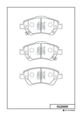 MK Kashiyama fékbetétkészlet, tárcsafék - D2286M - TothCarparts