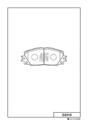 MK Kashiyama fékbetétkészlet, tárcsafék - D2315 - TothCarparts