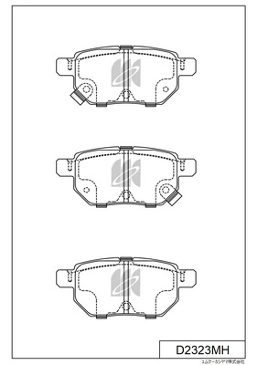 MK Kashiyama fékbetétkészlet, tárcsafék - D2323MH - TothCarparts