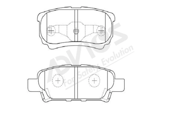 ADVICS-SEA fékbetétkészlet, tárcsafék - D2N049Y - TothCarparts