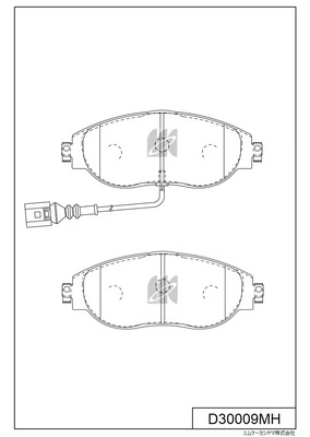 MK Kashiyama fékbetétkészlet, tárcsafék - D30009MH - TothCarparts