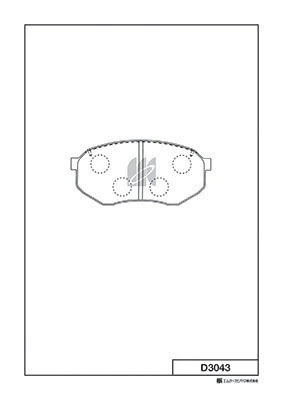 MK Kashiyama fékbetétkészlet, tárcsafék - D3043 - TothCarparts