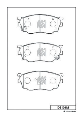 MK Kashiyama fékbetétkészlet, tárcsafék - D3101M - TothCarparts