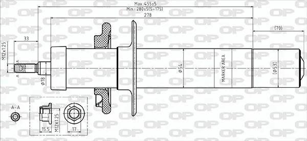 OPEN PARTS lengéscsillapító - SAB8698.31 - TothCarparts