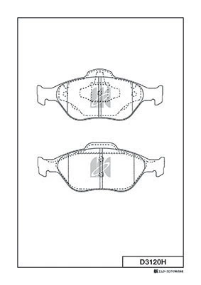 MK Kashiyama fékbetétkészlet, tárcsafék - D3120H - TothCarparts