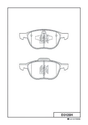 MK Kashiyama fékbetétkészlet, tárcsafék - D3128H - TothCarparts