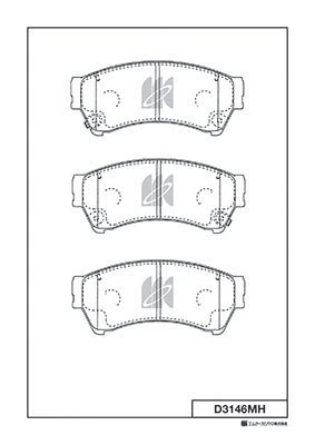 MK Kashiyama fékbetétkészlet, tárcsafék - D3146MH - TothCarparts