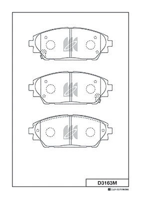 MK Kashiyama fékbetétkészlet, tárcsafék - D3163M - TothCarparts