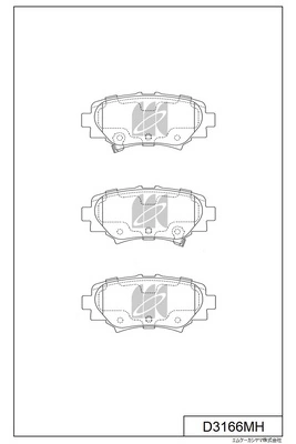 MK Kashiyama fékbetétkészlet, tárcsafék - D3166MH - TothCarparts
