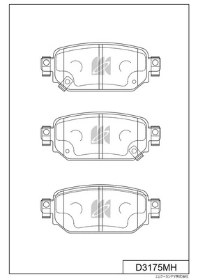 MK Kashiyama fékbetétkészlet, tárcsafék - D3175MH - TothCarparts