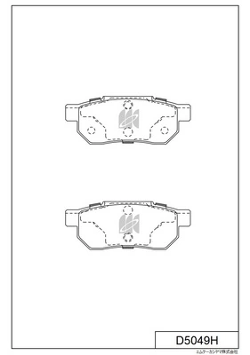 MK Kashiyama fékbetétkészlet, tárcsafék - D5049H - TothCarparts