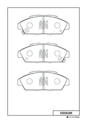 MK Kashiyama fékbetétkészlet, tárcsafék - D5053M - TothCarparts