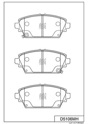 MK Kashiyama fékbetétkészlet, tárcsafék - D5106MH - TothCarparts