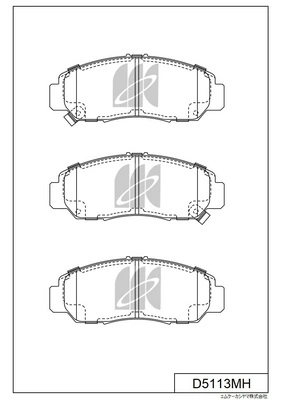 MK Kashiyama fékbetétkészlet, tárcsafék - D5113MH - TothCarparts