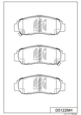 MK Kashiyama fékbetétkészlet, tárcsafék - D5122MH - TothCarparts