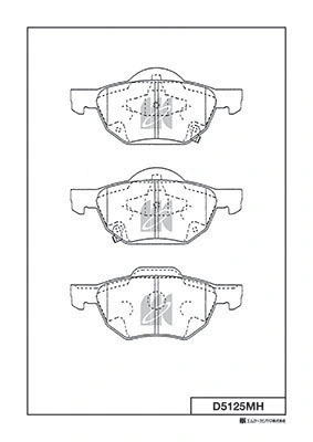 MK Kashiyama fékbetétkészlet, tárcsafék - D5125MH - TothCarparts