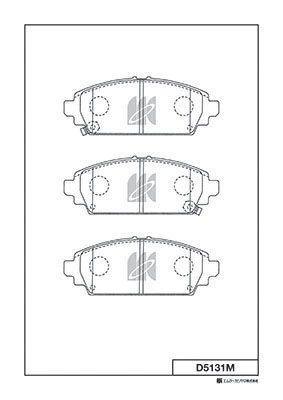 MK Kashiyama fékbetétkészlet, tárcsafék - D5131M - TothCarparts
