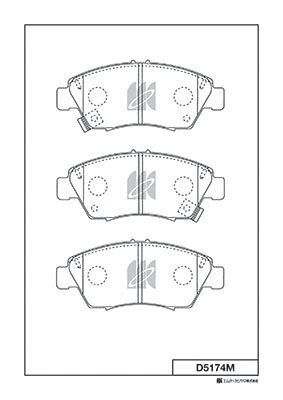 MK Kashiyama fékbetétkészlet, tárcsafék - D5174M - TothCarparts