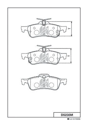 MK Kashiyama fékbetétkészlet, tárcsafék - D5235M - TothCarparts