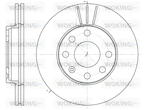 WOKING féktárcsa - D6061.10 - TothCarparts