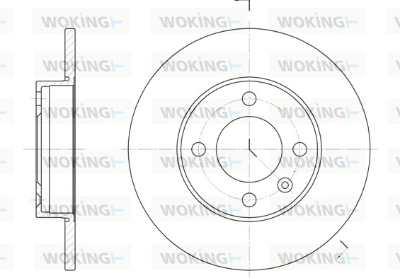 WOKING féktárcsa - D6086.00 - TothCarparts