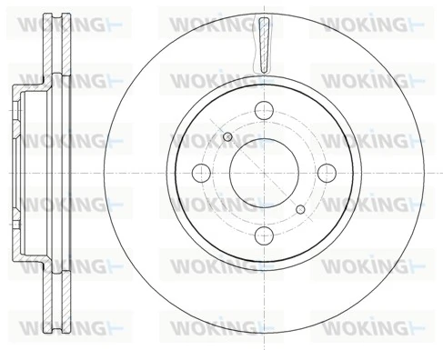 WOKING féktárcsa - D61005.10 - TothCarparts
