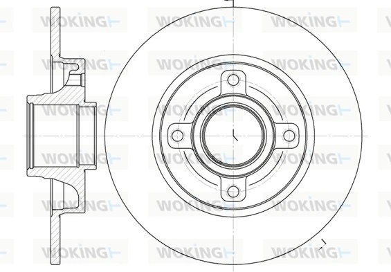 WOKING féktárcsa - D61014.00 - TothCarparts