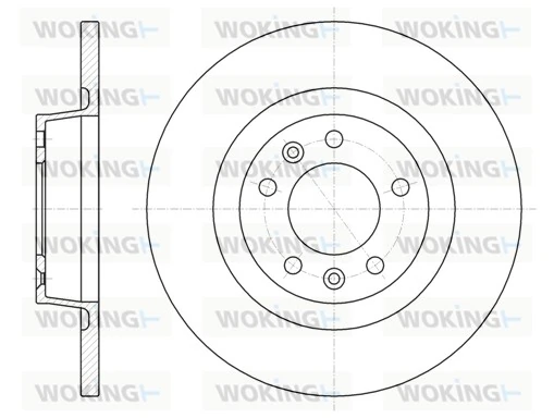 WOKING féktárcsa - D61053.00 - TothCarparts