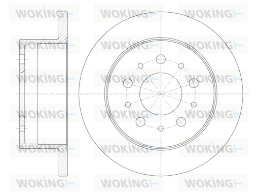 WOKING féktárcsa - D61120.00 - TothCarparts