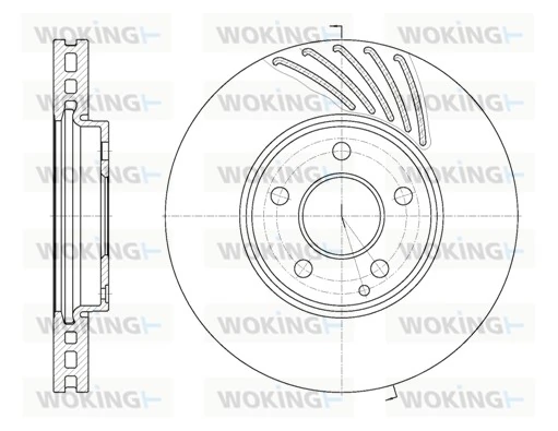 WOKING féktárcsa - D61140.10 - TothCarparts