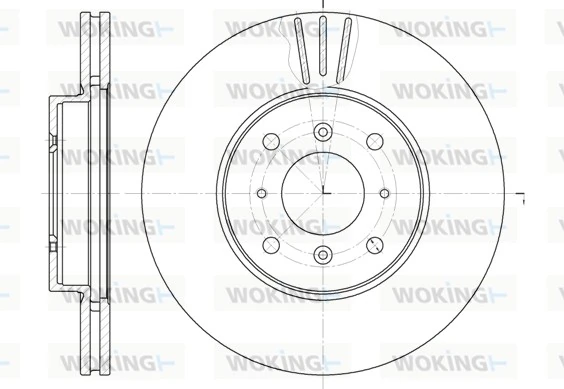 WOKING féktárcsa - D61153.10 - TothCarparts